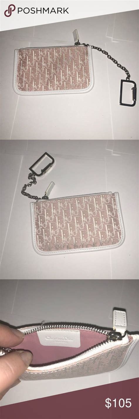 christian dior key chain|authentic dior monogram wallet.